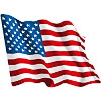 Artimagen Pegatina Bandera Ondeante USA Mediana 80x60 mm.
